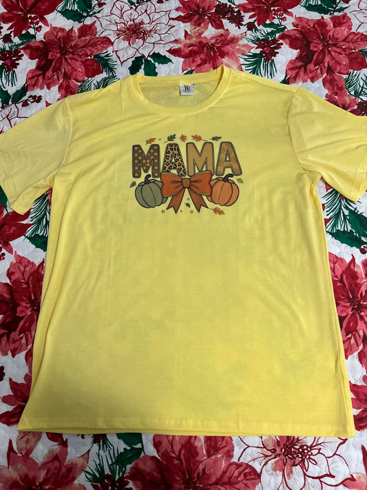 Short Sleeve Fall "MAMA" Shirt