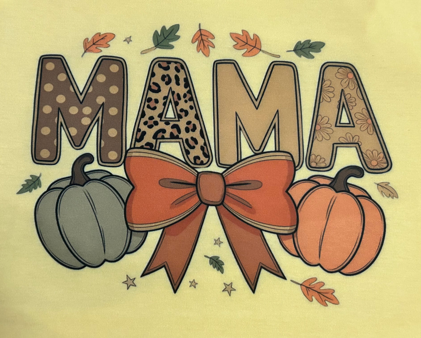 Short Sleeve Fall "MAMA" Shirt