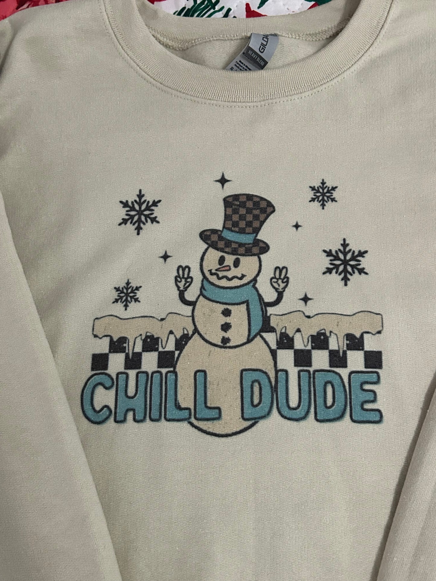 Long Sleeve "Chill Dude" Christmas Sweatshirt