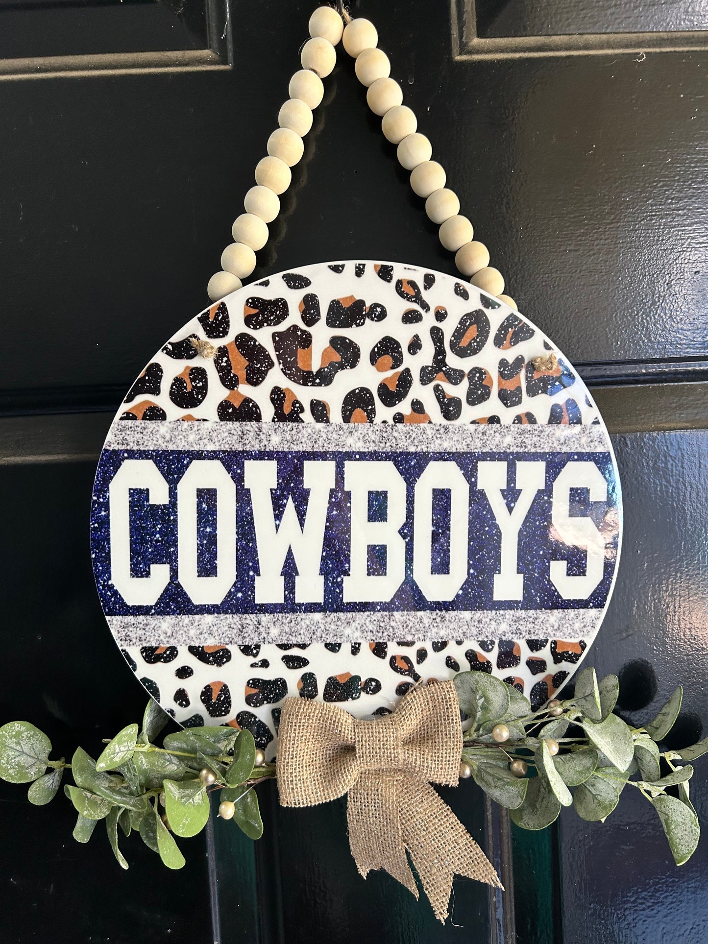 COWBOYS 12" Round Sublimation Door Hanger