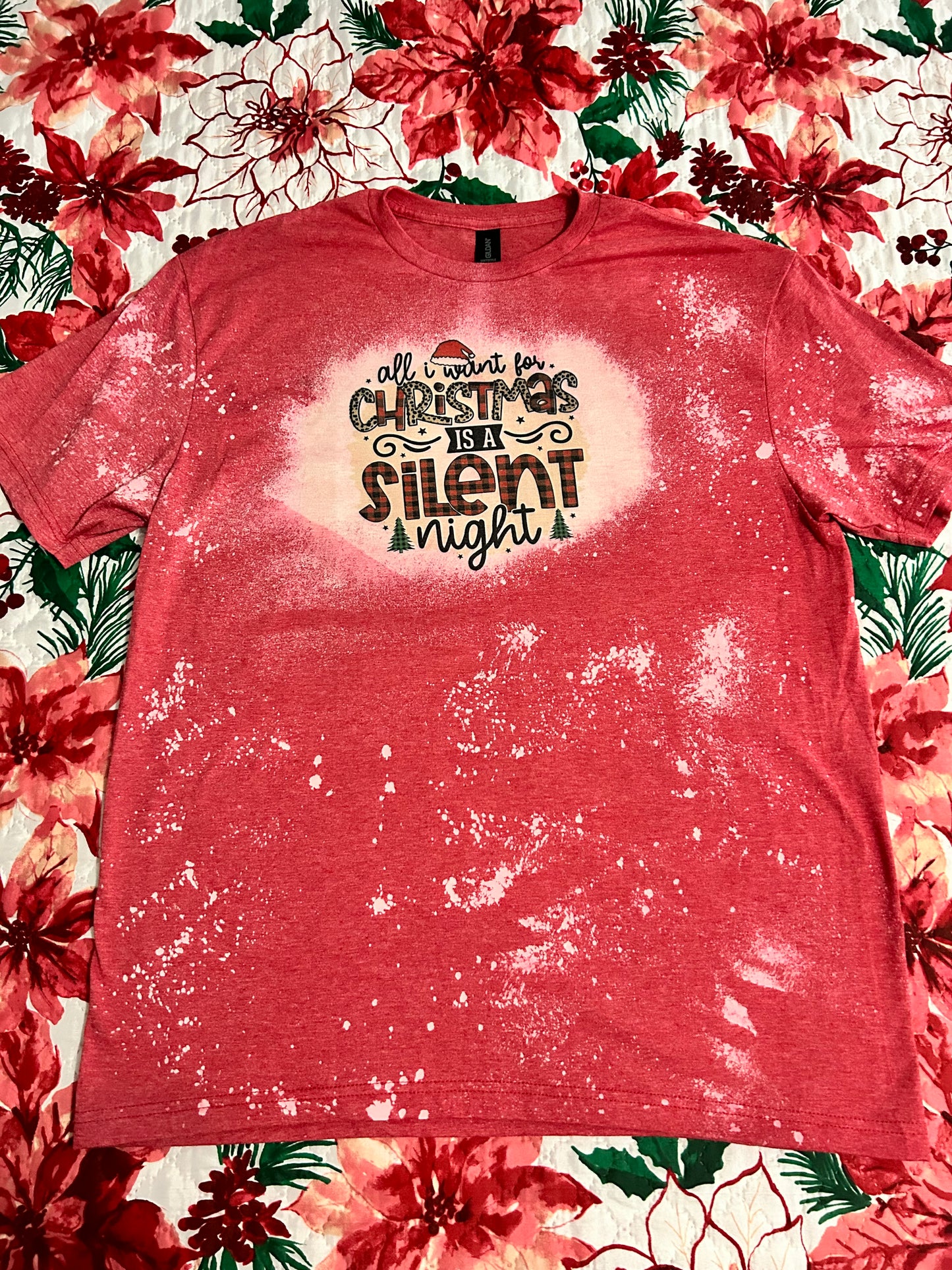 Bleached Short Sleeve Christmas Shirt